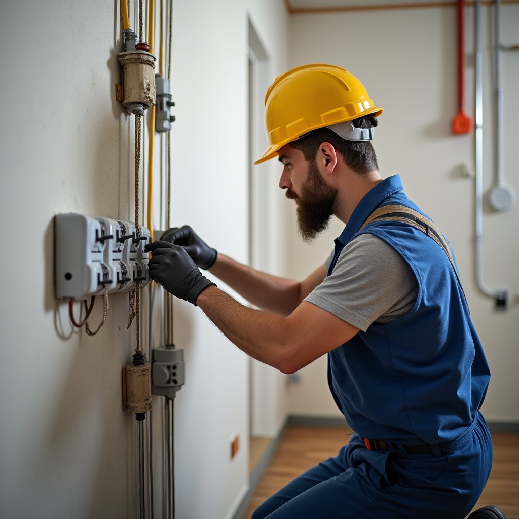 Electrician carrying out electrical installation and repair work in Polokwane